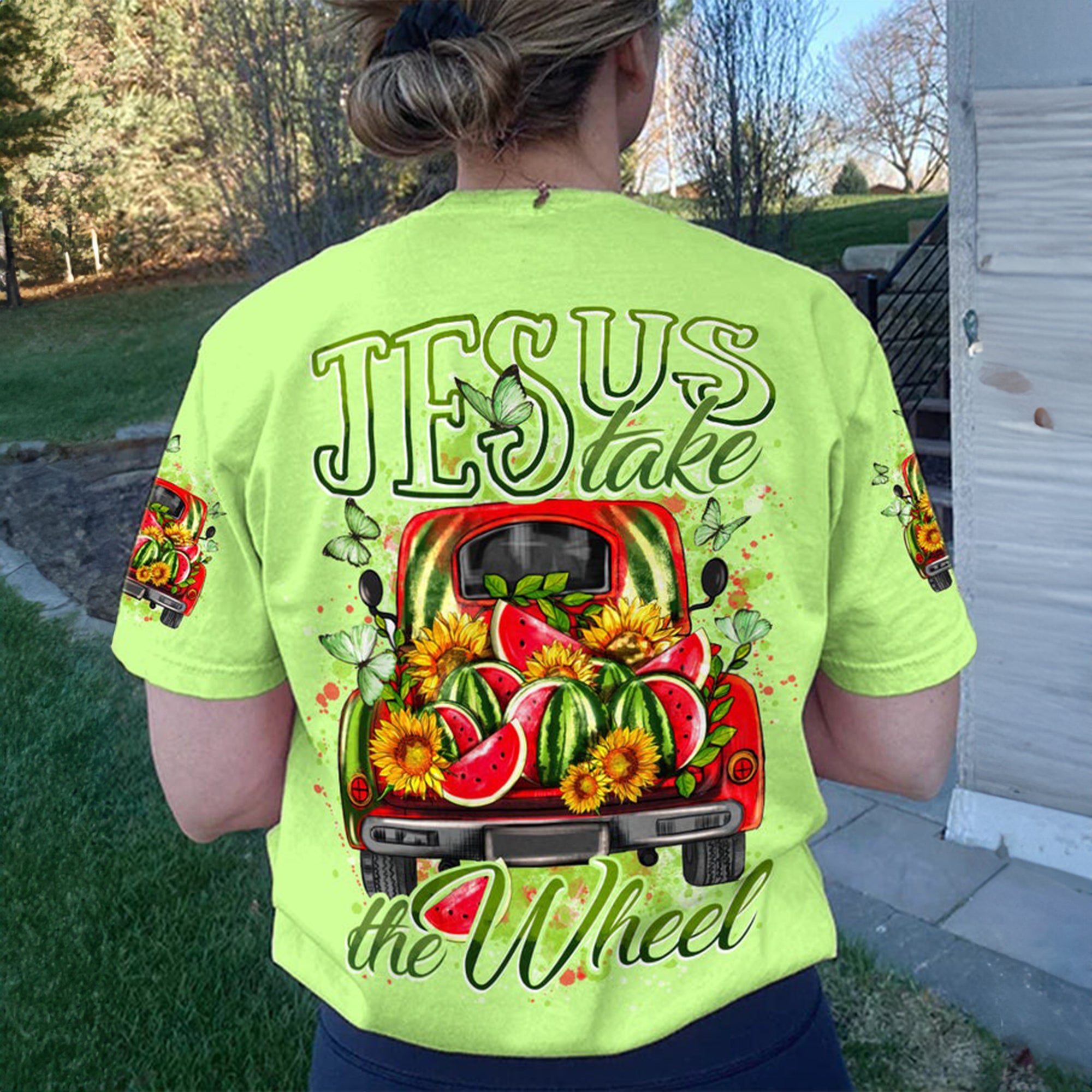 Jesus Take The Wheel Watermelon - Women's All Over Print Shirt - AT4080528