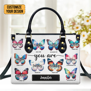 You Are - Scripture Gifts For Women Of God - Personalized Leather Handbag With Handle - AT4081240