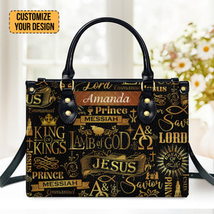 Lamb Of God - Personalized Leather Handbag With Handle - AT4081226