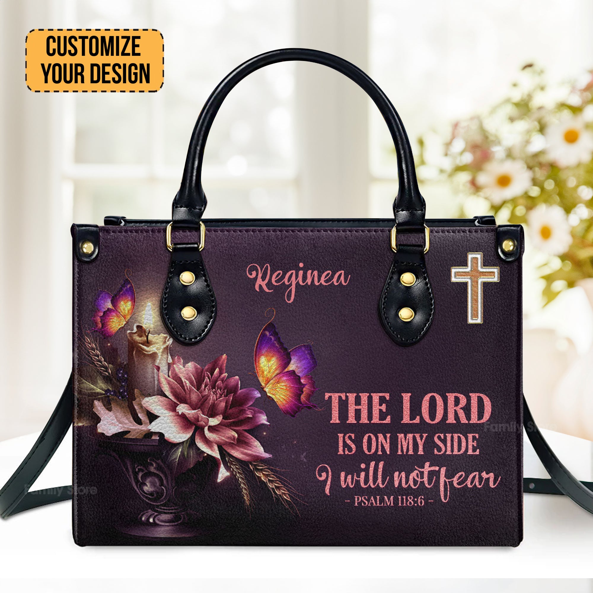 I Will Not Fear - Thoughtful Gift For Christians - Personalized Leather Handbag With Handle - AT4080714