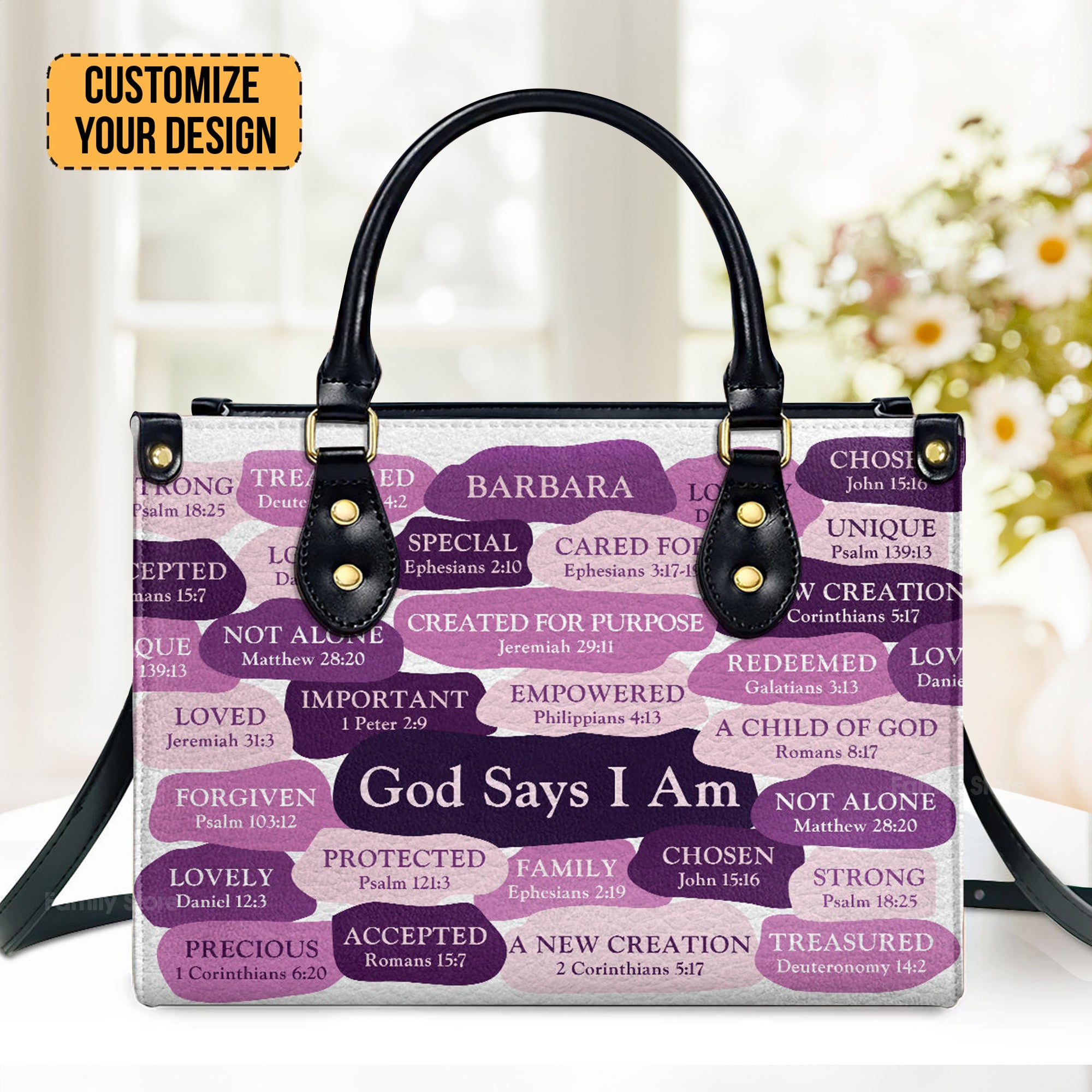 What God Says About You - Unique Personalized Leather Handbag - AT4081243