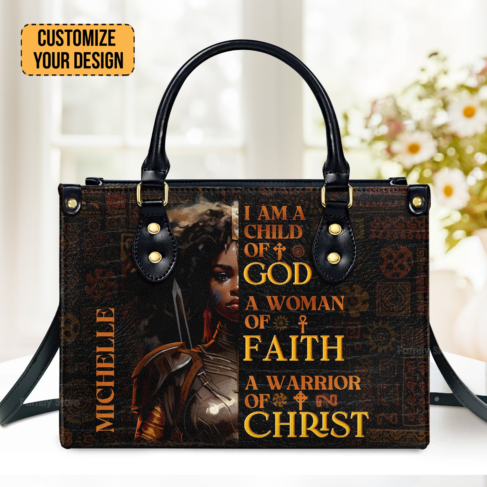 I Am A Child Of God - Awesome Personalized Leather Handbag - AT4081203