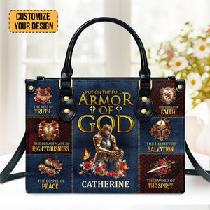 Armor Of God - Thoughtful Gift For Christians - Personalized Leather Handbag With Handle - AT4080950