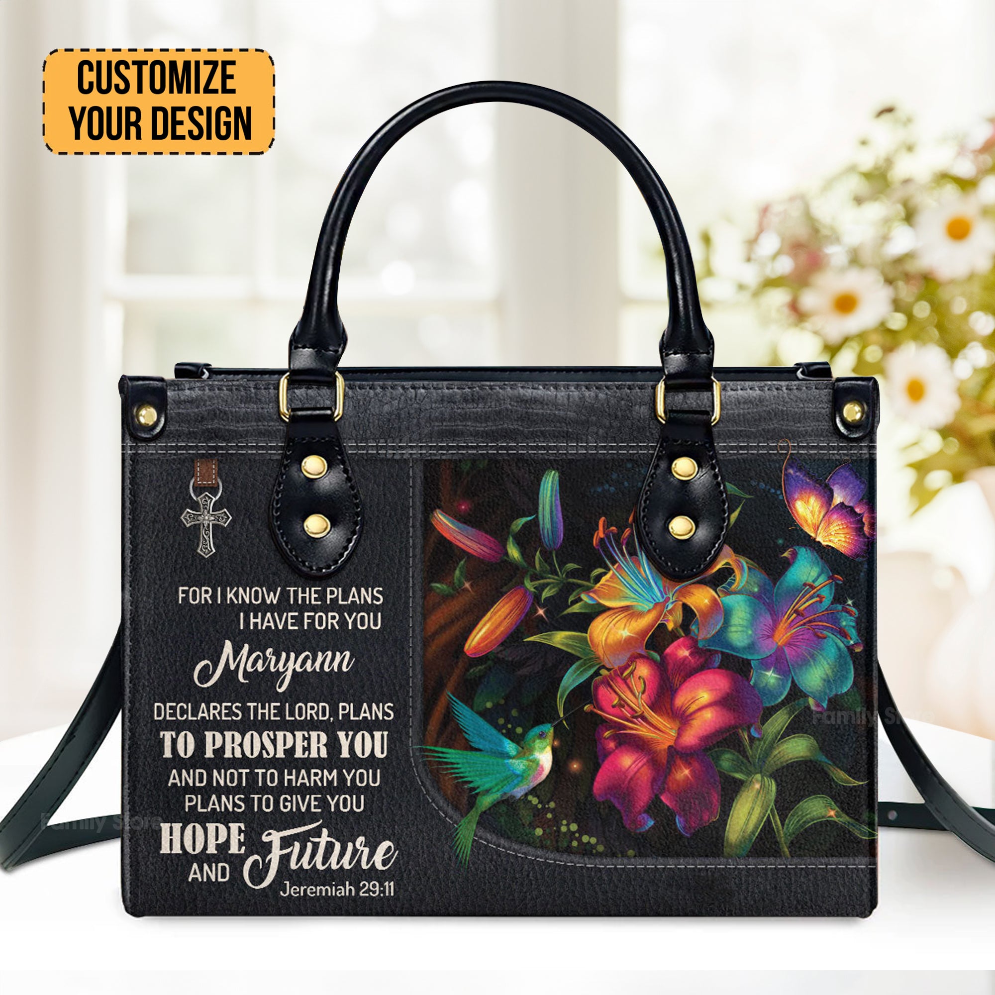 For I Know The Plans I Have For You - Awesome Personalized Leather Handbag - AT4080744