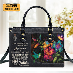 For I Know The Plans I Have For You - Awesome Personalized Leather Handbag - AT4080744