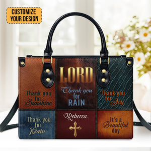 It's A Beautiful Day - Scripture Gifts For Women Of God - Personalized Leather Handbag With Handle - AT4081222