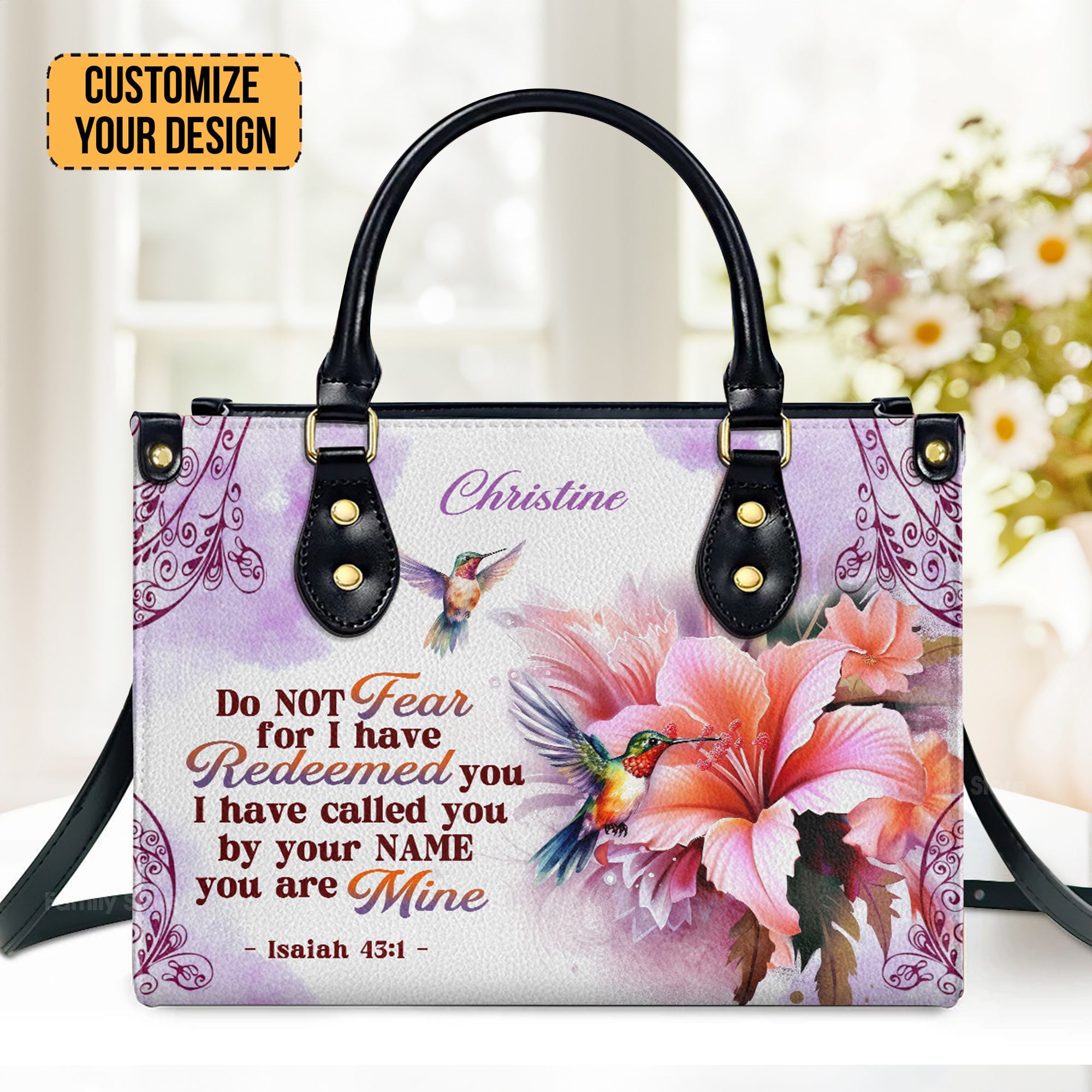 I Have Called You By Your name - Personalized Leather Handbag With Handle - AT4081308