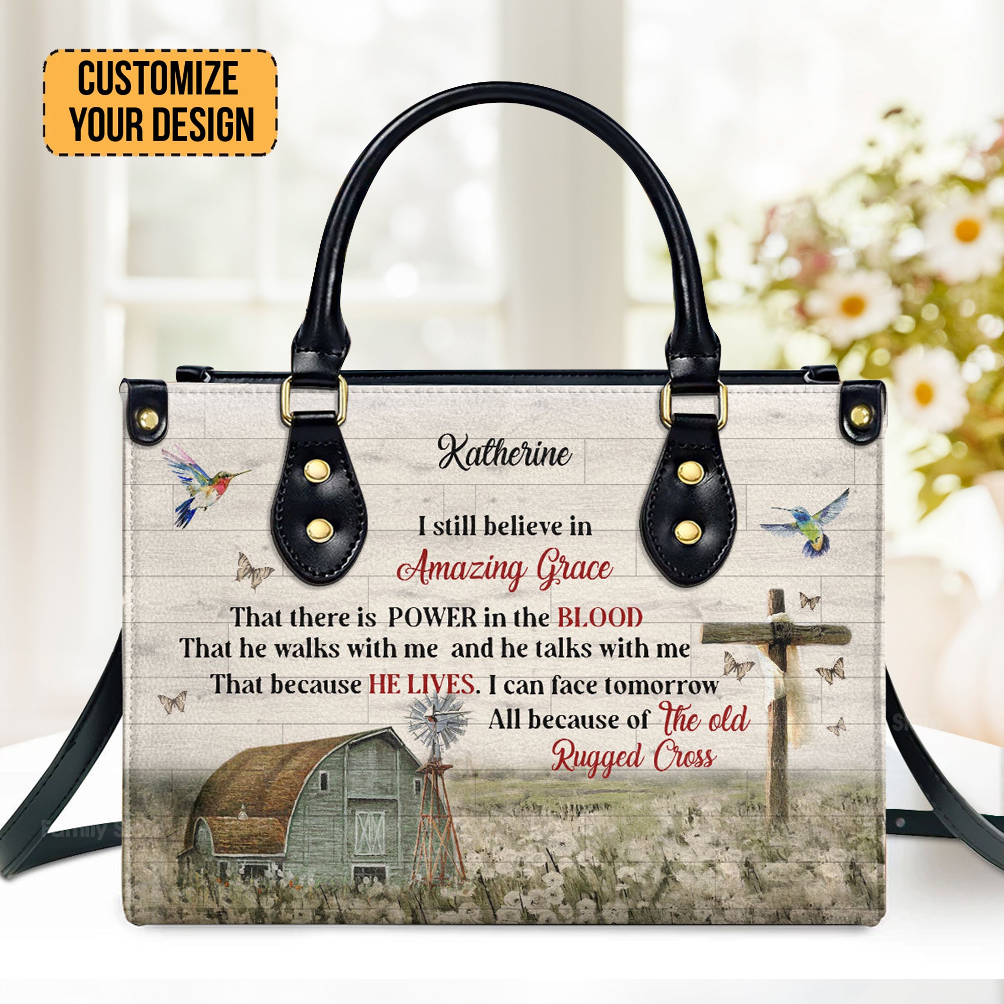 I Still Believe In Amazing Grace - Thoughtful Gift For Christians - Personalized Leather Handbag With Handle - AT4080806