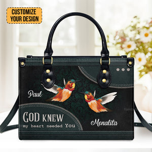 God Knew My Heart Needed You - Thoughtful Gift For Christians - Personalized Leather Handbag With Handle -AT4080749