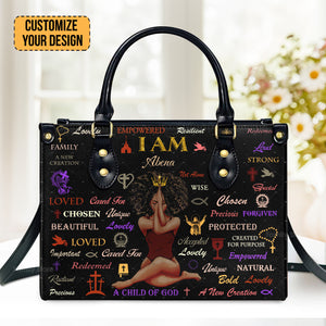 Child Of God - Personalized Leather Handbag With Handle - AT4081250