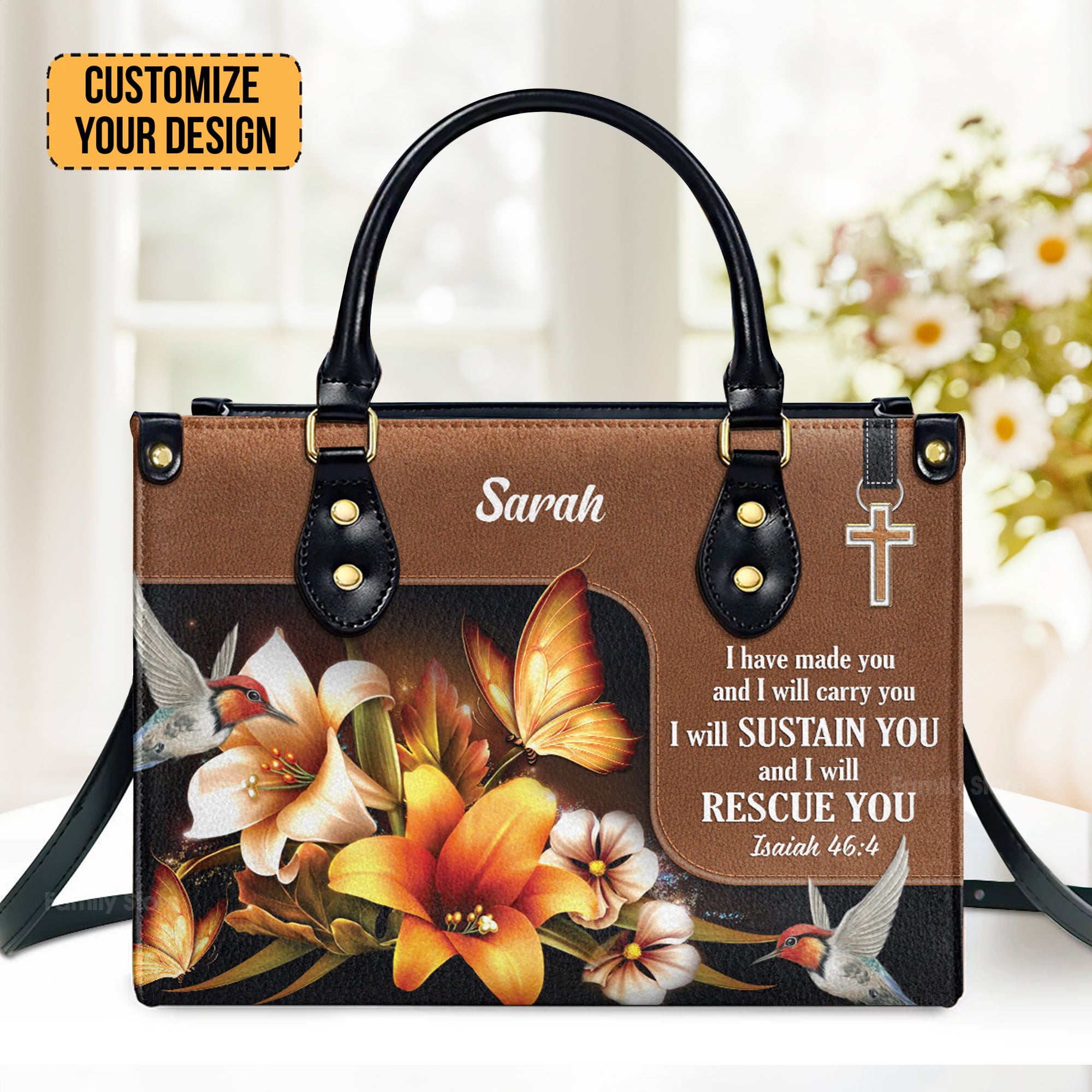 I Have Made You And I Will Carry You - Thoughtful Gift For Christians - Personalized Leather Handbag With Handle - AT4080719