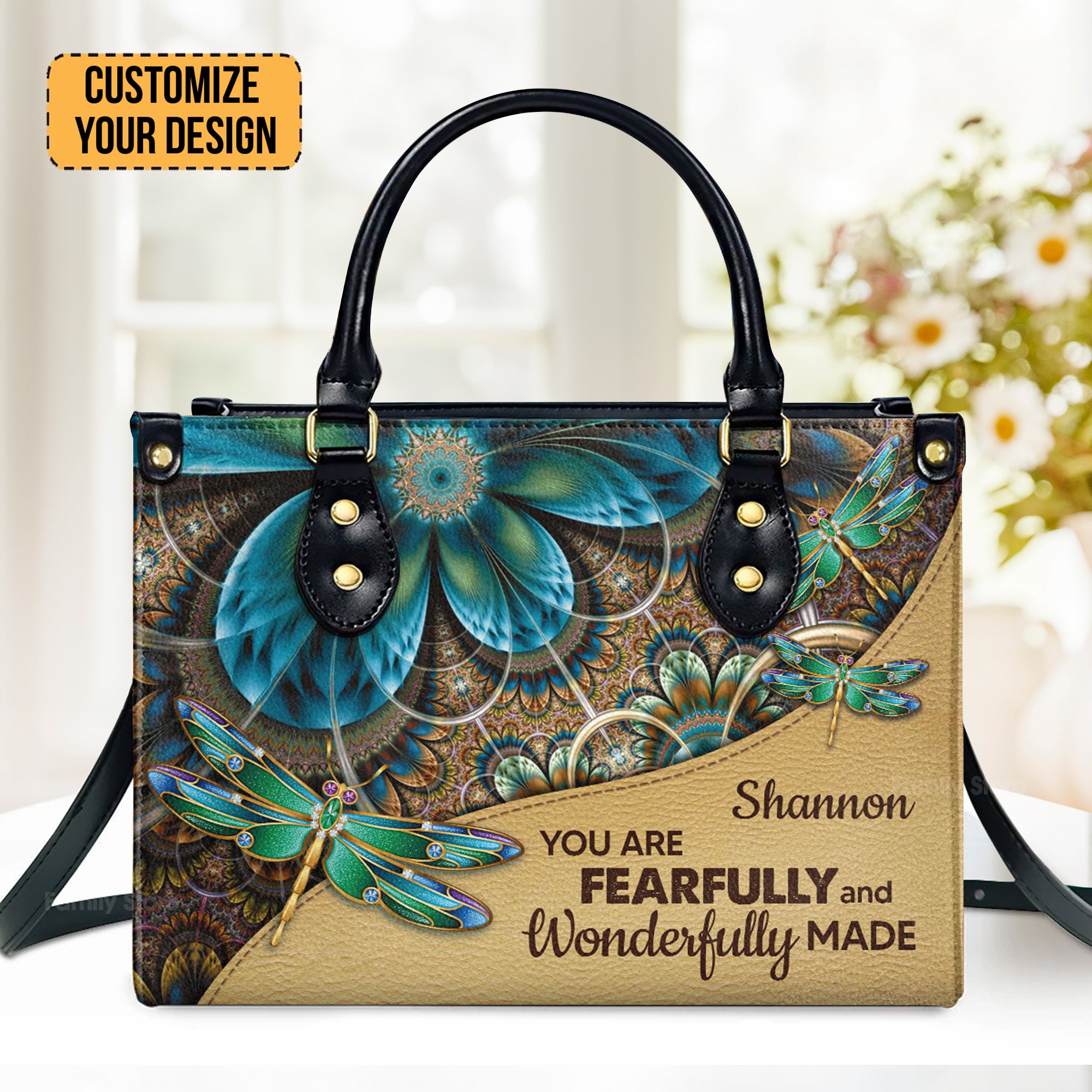 You Are Fearfully And Wonderfully Made - Beautiful Personalized Leather Handbag - AT4081466