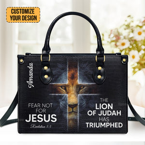 The Lion Of Judah Has Triumphed - Unique Personalized Leather Handbag - AT4081343