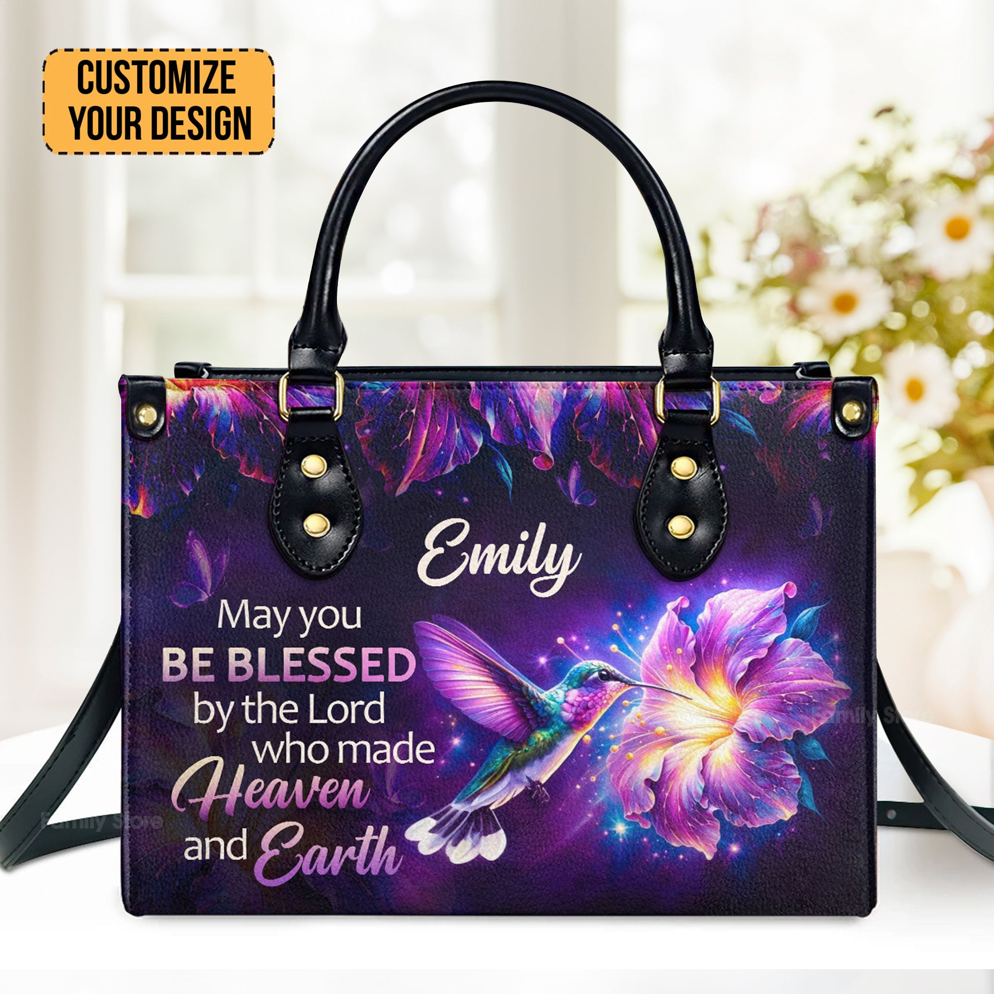 Be Blessed - Thoughtful Gift For Christians - Personalized Leather Handbag With Handle - AT4080951