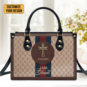 I Am Blessed - Thoughtful Gift For Christians - Personalized Leather Handbag With Handle - AT4080717