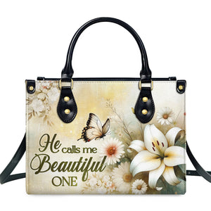 He Calls Me Beautiful One - Unique Personalized Leather Handbag - AT4081201