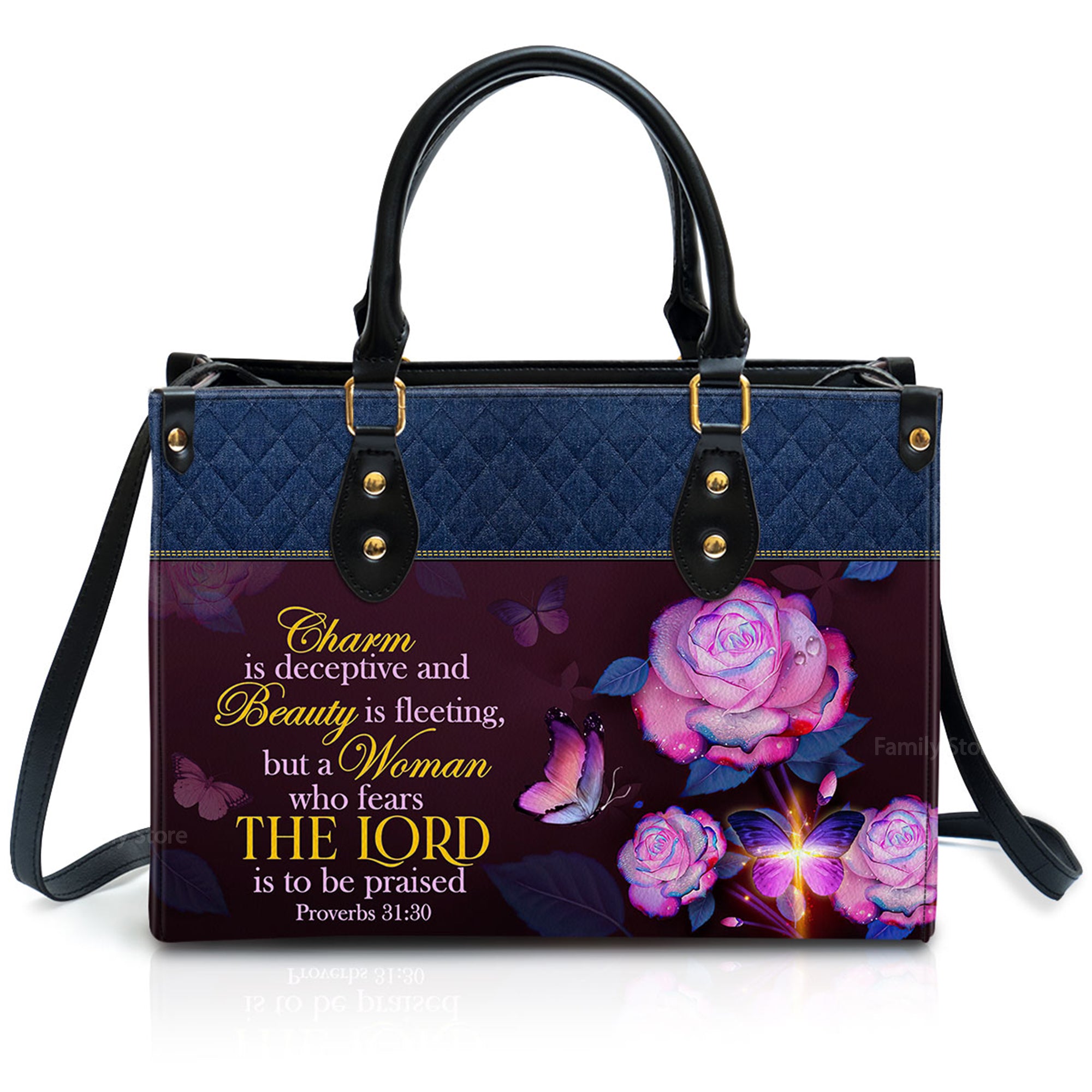 Proverbs 3130 - Beautiful Personalized Leather Handbag - AT4081312