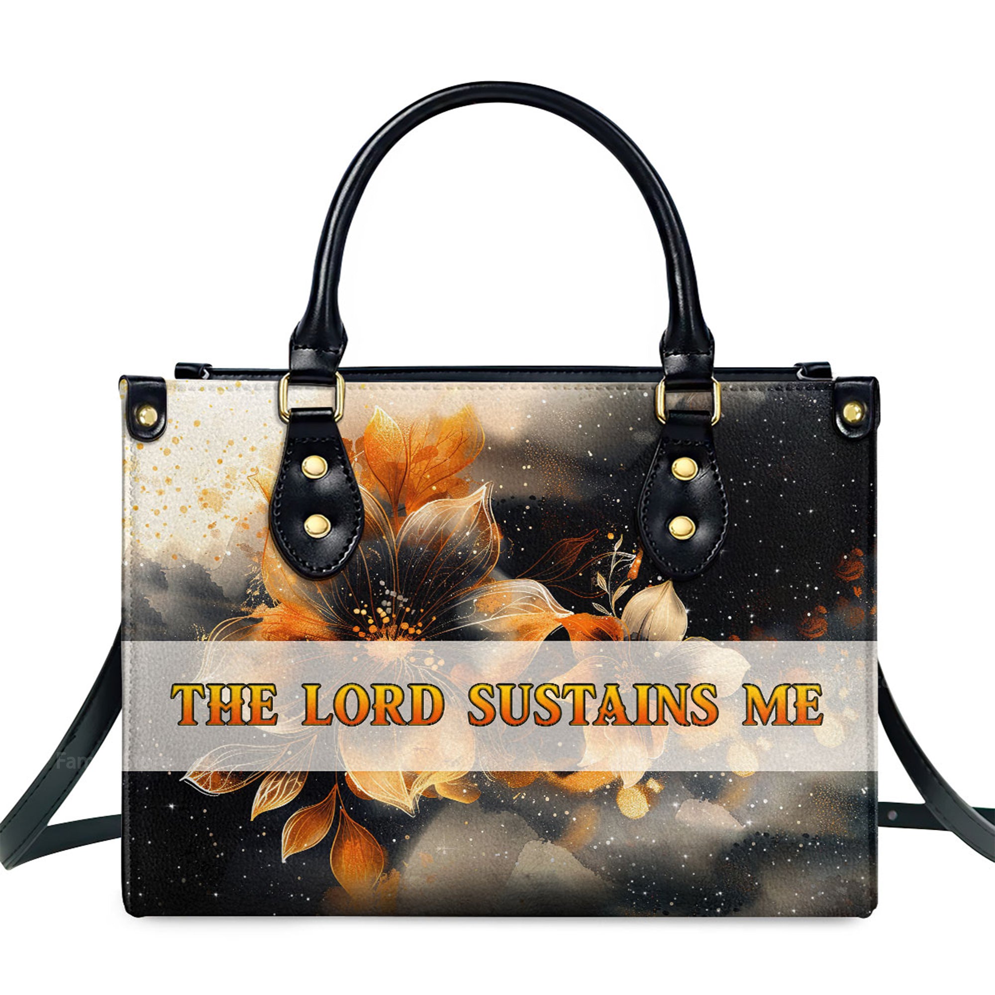 The Lord Sustains Me - Scripture Gifts For Women Of God - Personalized Leather Handbag With Handle - AT4081234