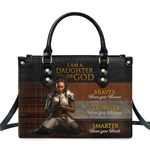 Daughter Of God - Personalized Leather Handbag With Handle - AT4081302