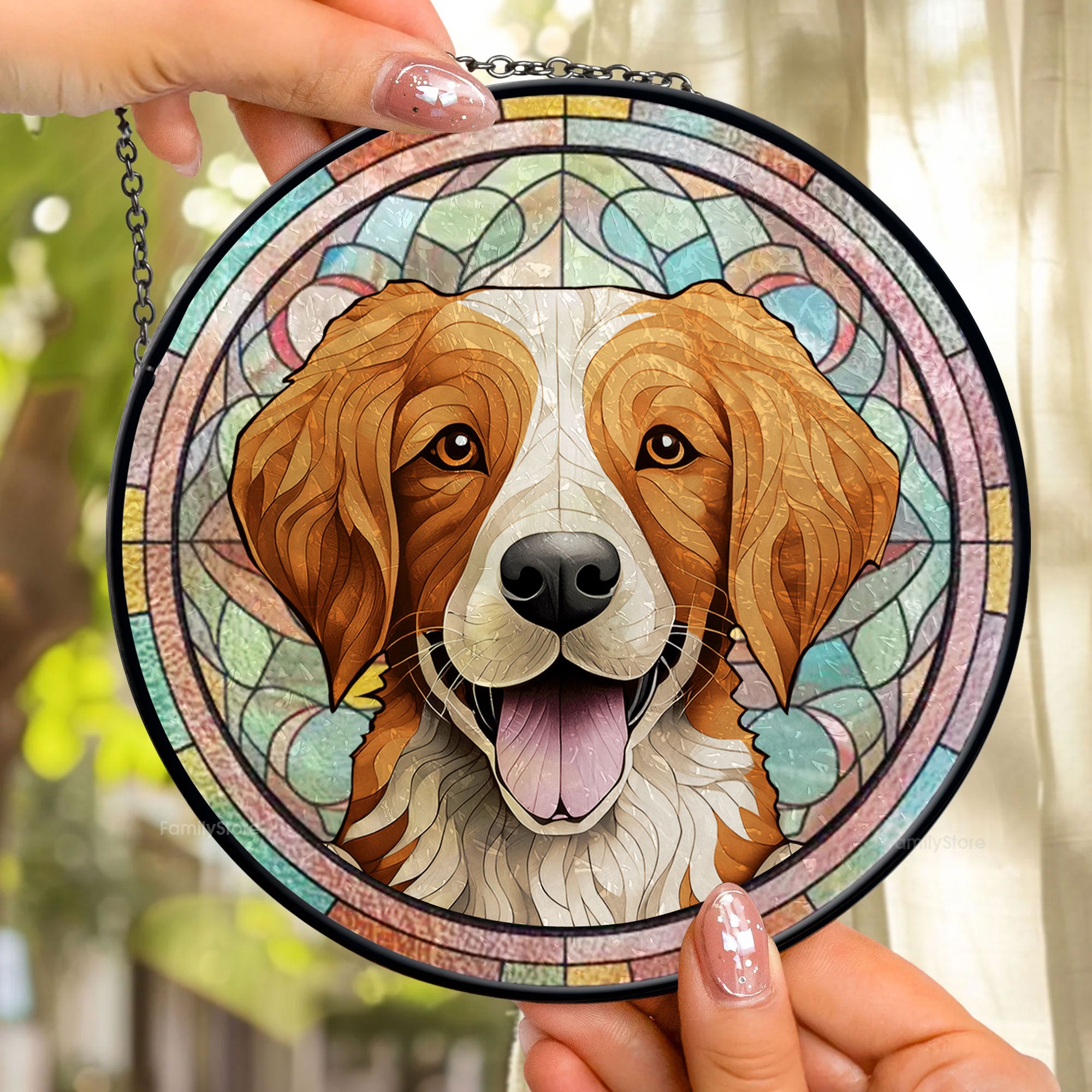 Life Is Simply Better With A Furry Friend Around - Memorial Gift For Pet Lovers - Personalized Stained Glass Window Hanging Suncatcher - CLP07 NA94