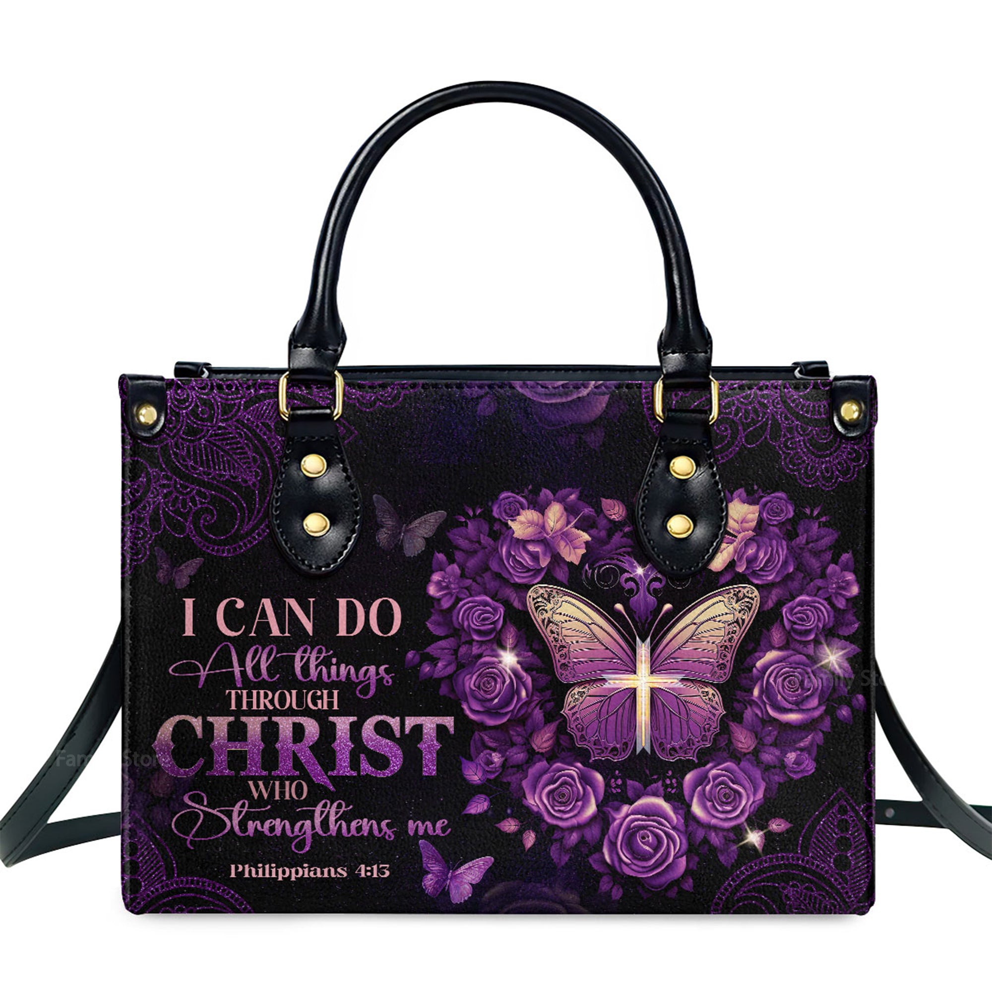 I Can Do All Things - Scripture Gifts For Women Of God - Personalized Leather Handbag With Handle - AT4081210