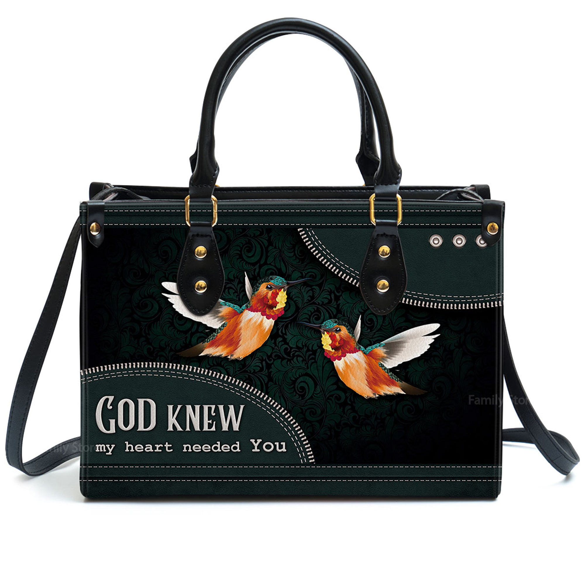 God Knew My Heart Needed You - Thoughtful Gift For Christians - Personalized Leather Handbag With Handle -AT4080749