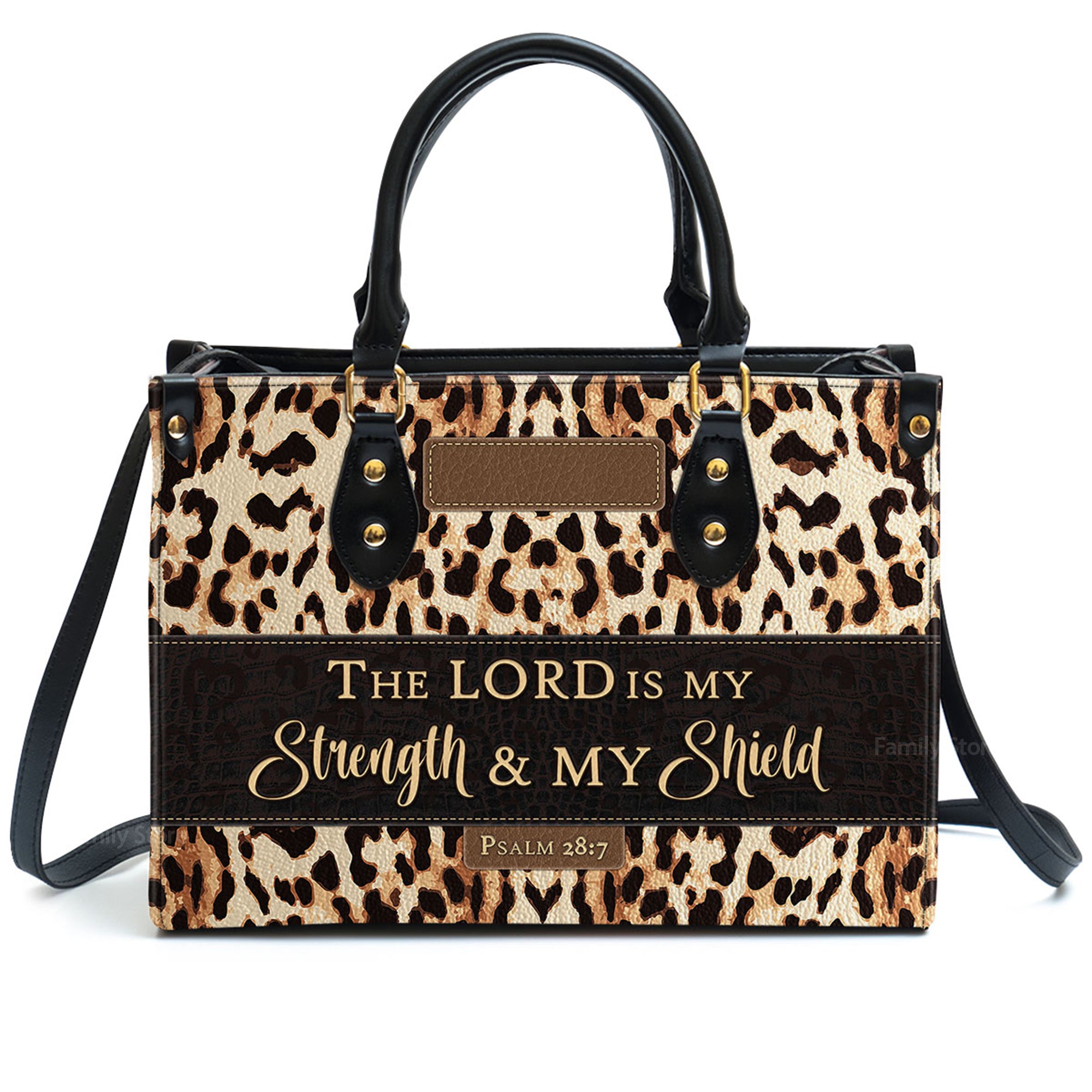 Psalm 287 The Lord Is My Strength And My Shield - Unique Personalized Leather Handbag - AT4081313