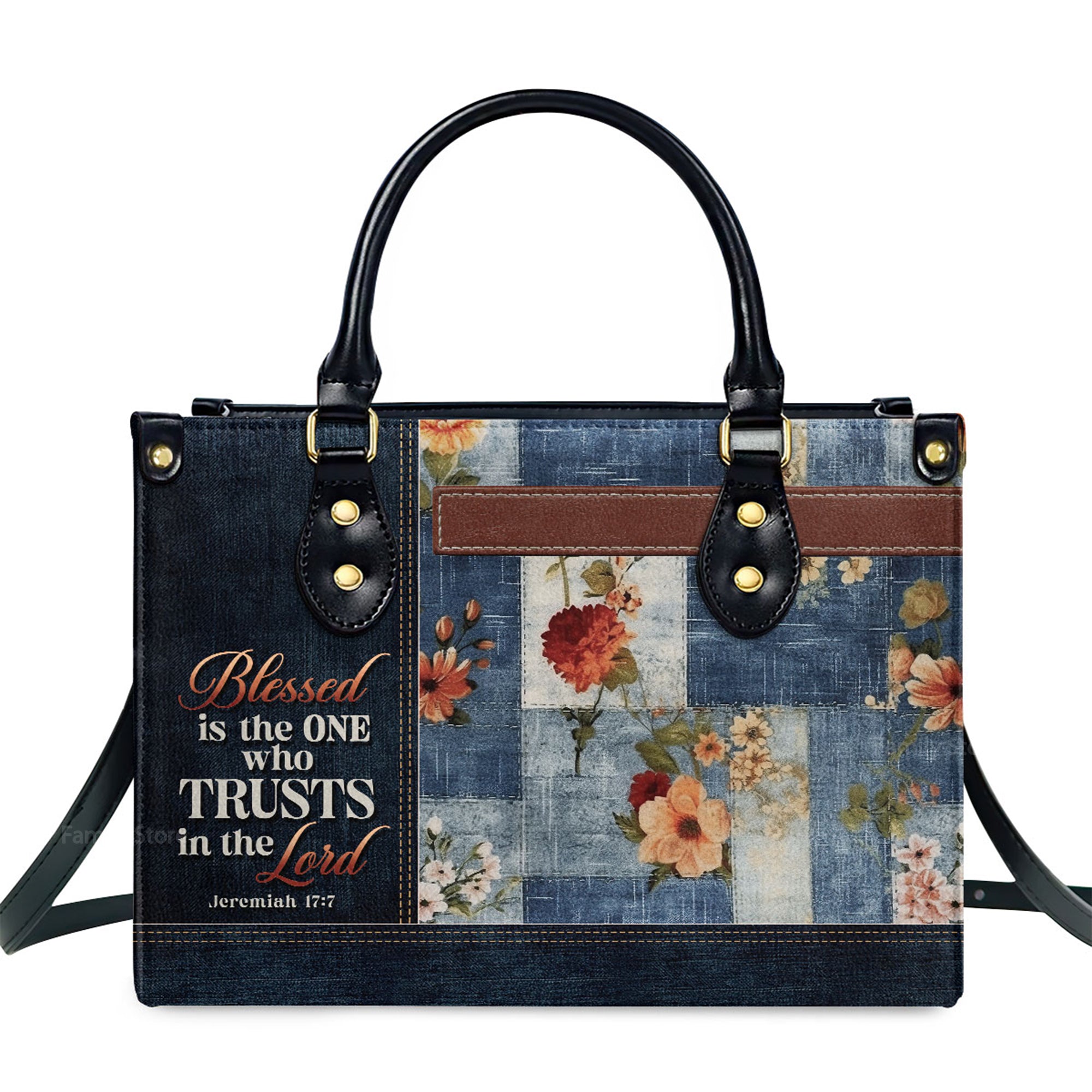 Blessed Is The One - Beautiful Personalized Leather Handbag - AT4081248