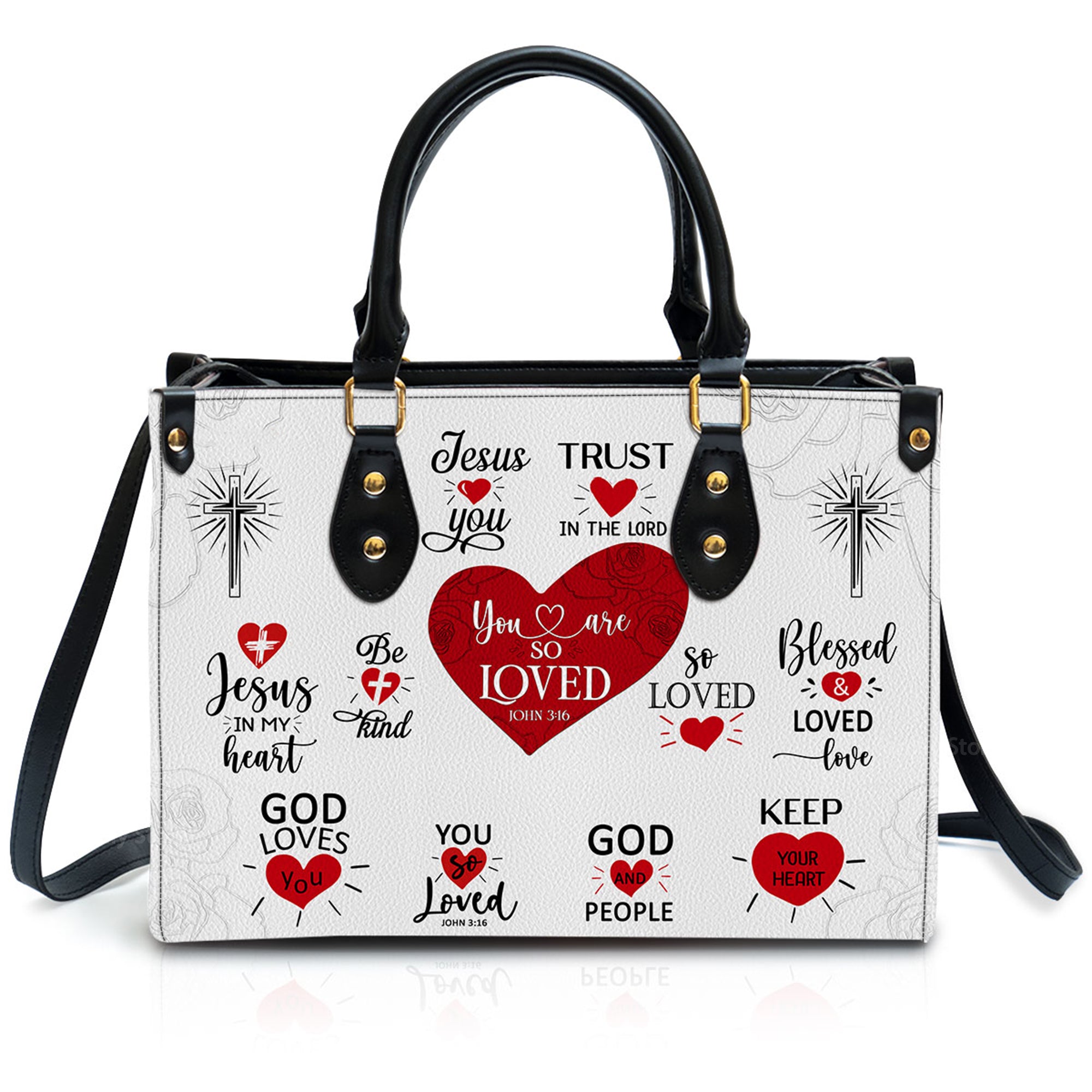 Romantic Religious You Are So Loved - Unique Personalized Leather Handbag - AT4080937