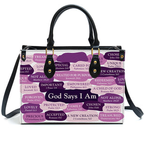 What God Says About You - Unique Personalized Leather Handbag - AT4081243