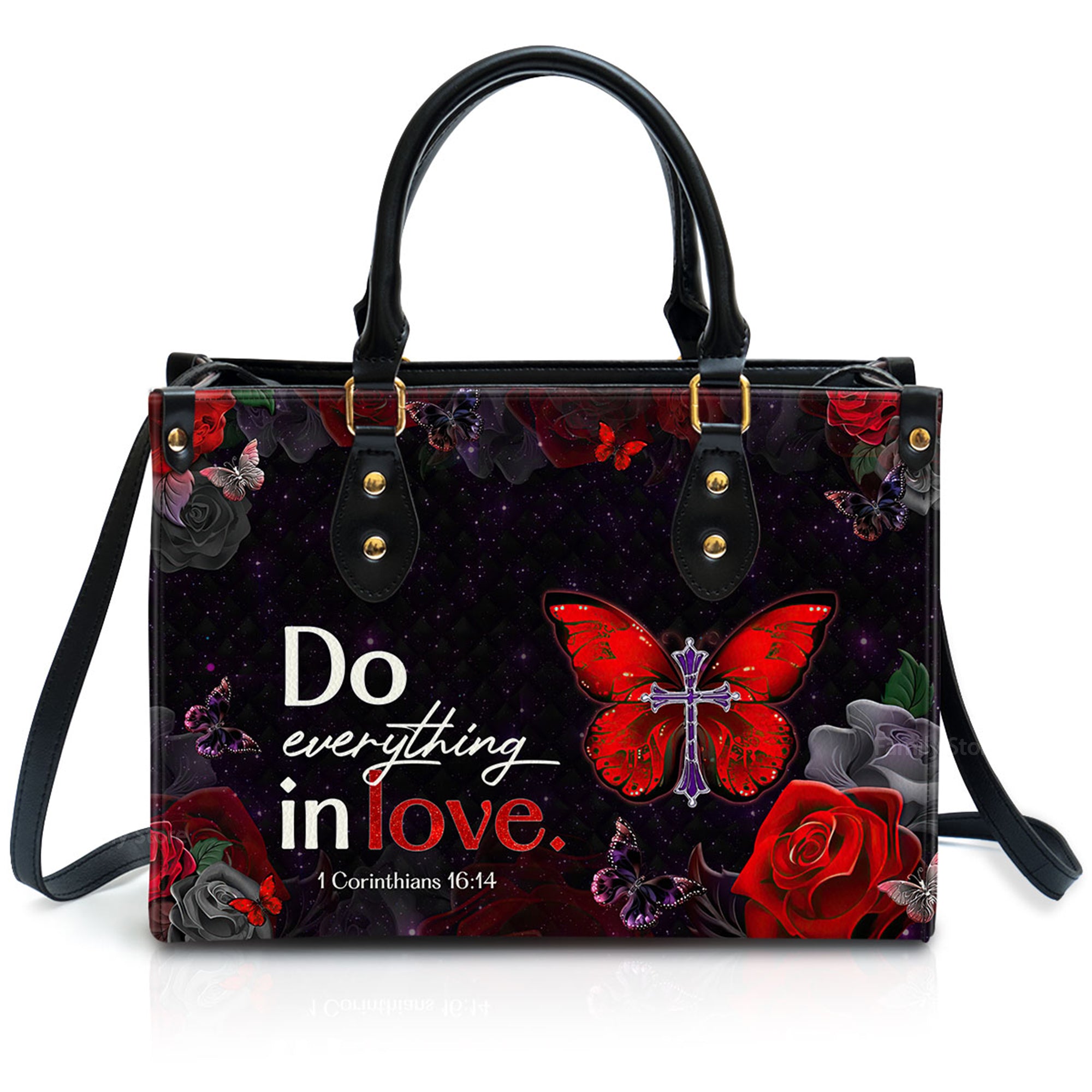 Do Everything in Love - Thoughtful Gift For Christians - Personalized Leather Handbag With Handle - AT4080835