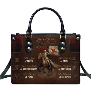 Armor Of God - Scripture Gifts For Women Of God - Personalized Leather Handbag With Handle - AT4081246