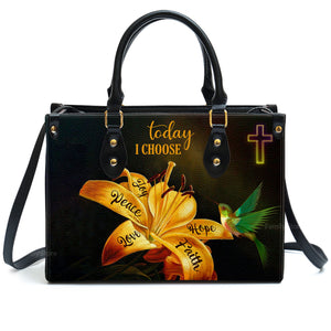 Today I Choose Joy - Awesome Personalized Leather Handbag - AT4081445