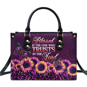 Blessed Is The One Who Trusts In The Lord - Unique Personalized Leather Handbag - AT4080958