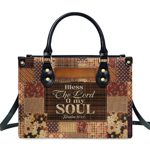 Blessed The Lord - Unique Personalized Leather Handbag - AT4081249