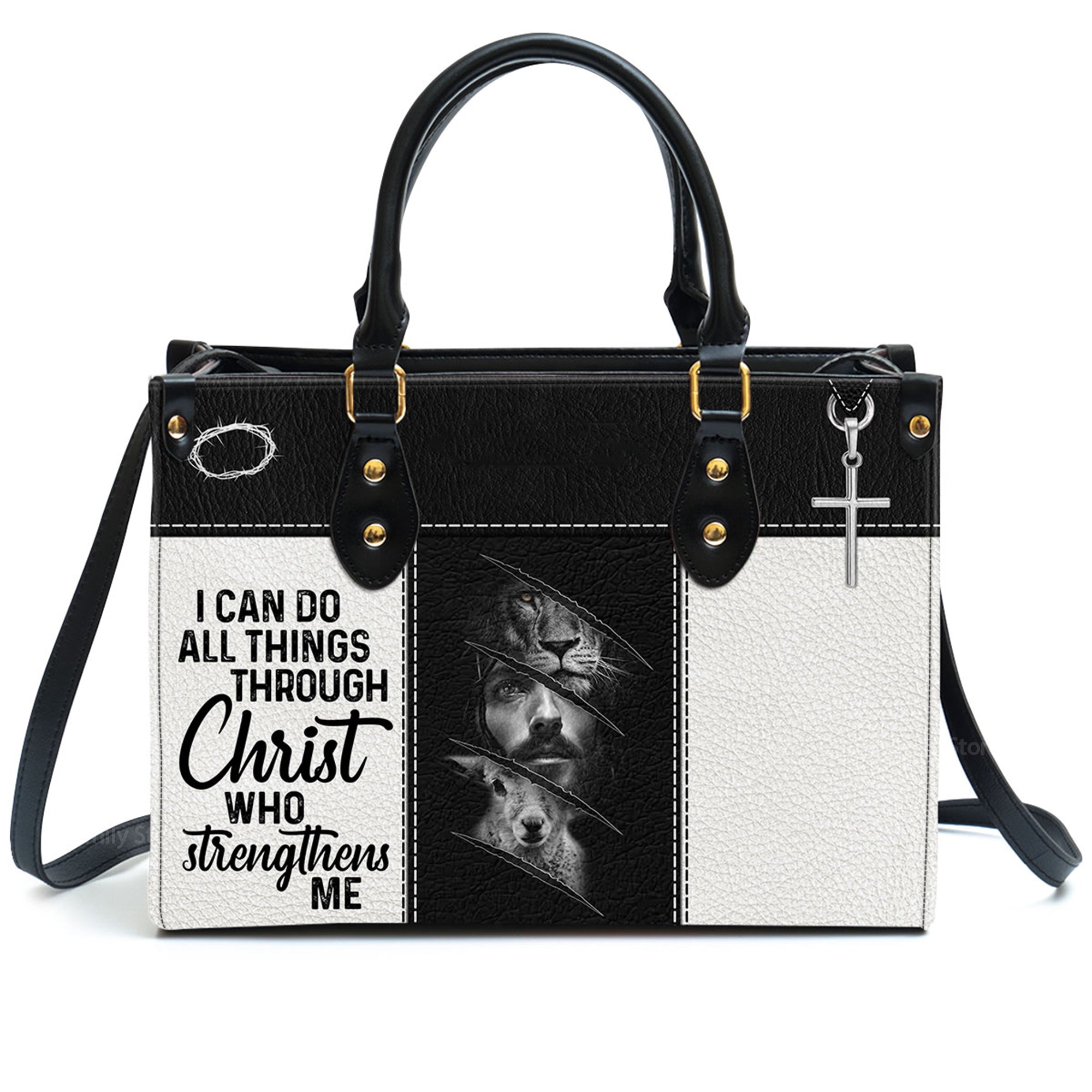 I Can Do All Things Through Christ - Thoughtful Gift For Christians - Personalized Leather Handbag With Handle - AT4080819