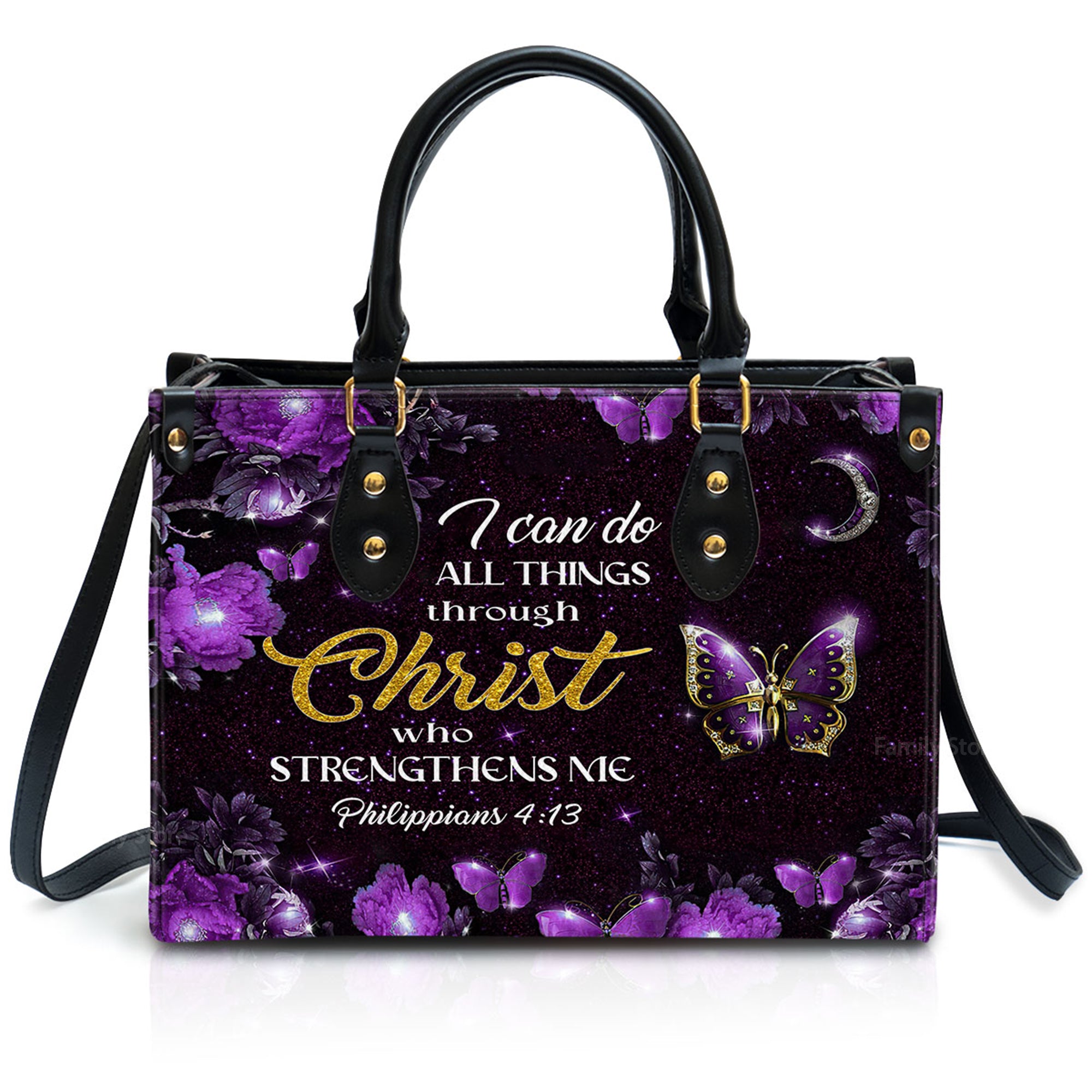 Christ Who Strengthens Me - Beautiful Personalized Leather Handbag - AT4081430