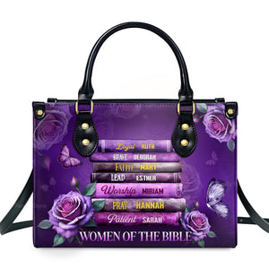 Women Of Bible - Scripture Gifts For Women Of God - Personalized Leather Handbag With Handle - AT4081464