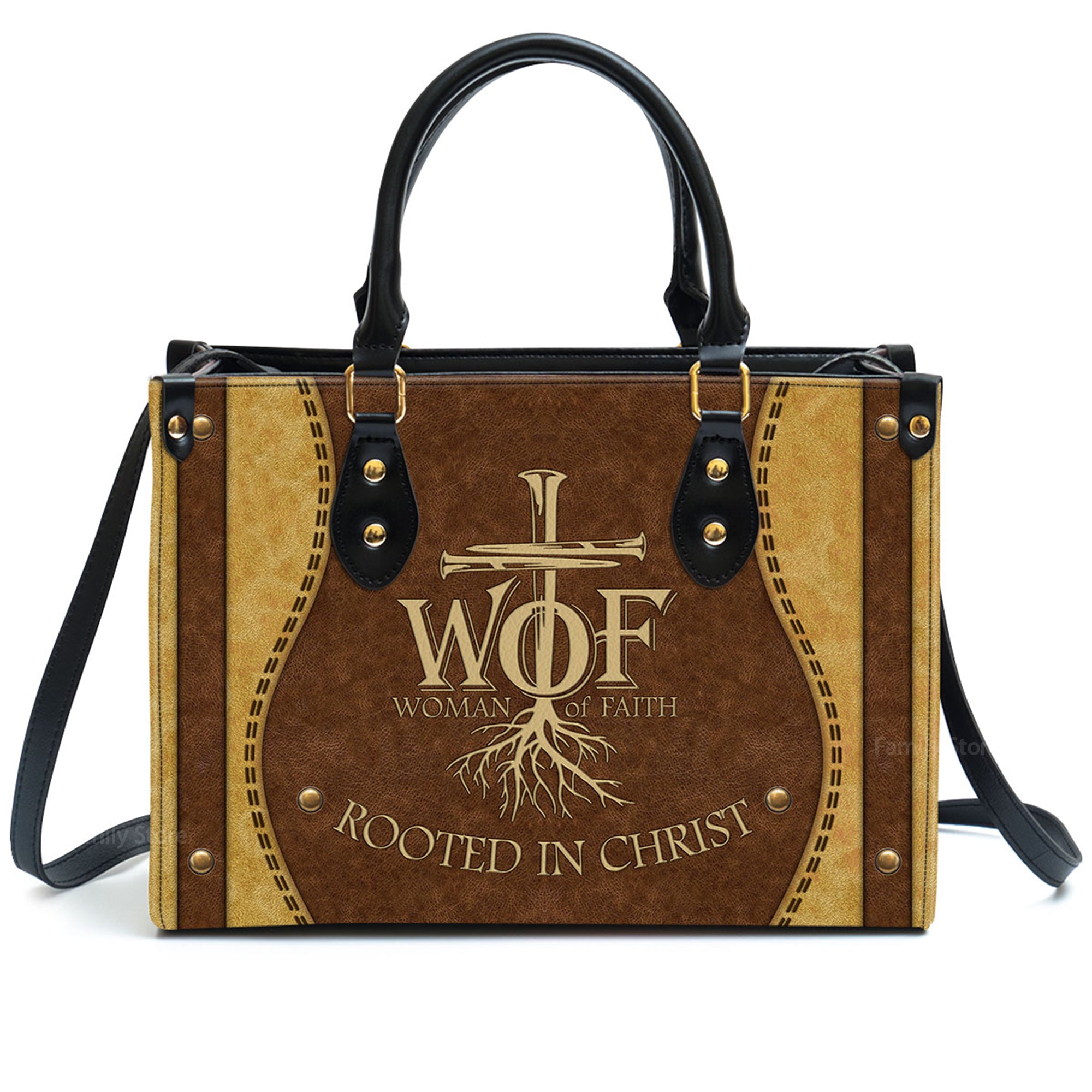 Woman Of Faith Beautiful - Awesome Personalized Leather Handbag - AT4081463