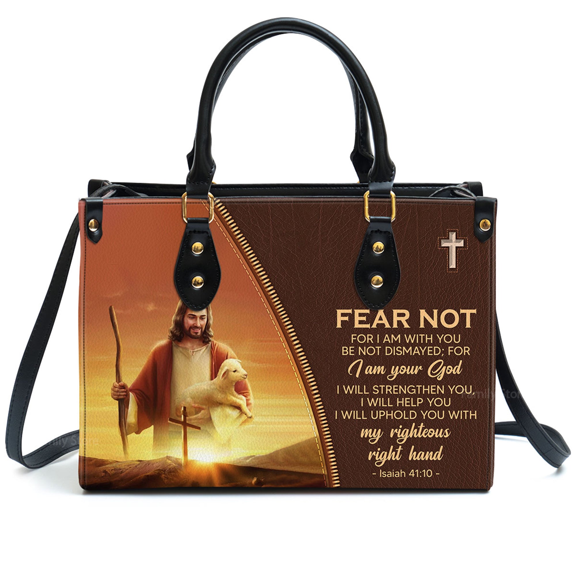 For I Am With You - Unique Personalized Leather Handbag - AT4081337