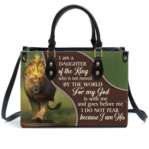 I Am A Daughter Of The King - Awesome Personalized Leather Handbag - AT4080812