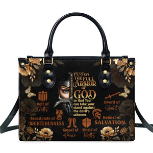 Armor Of God - Thoughtful Gift For Christians - Personalized Leather Handbag With Handle - AT4080948