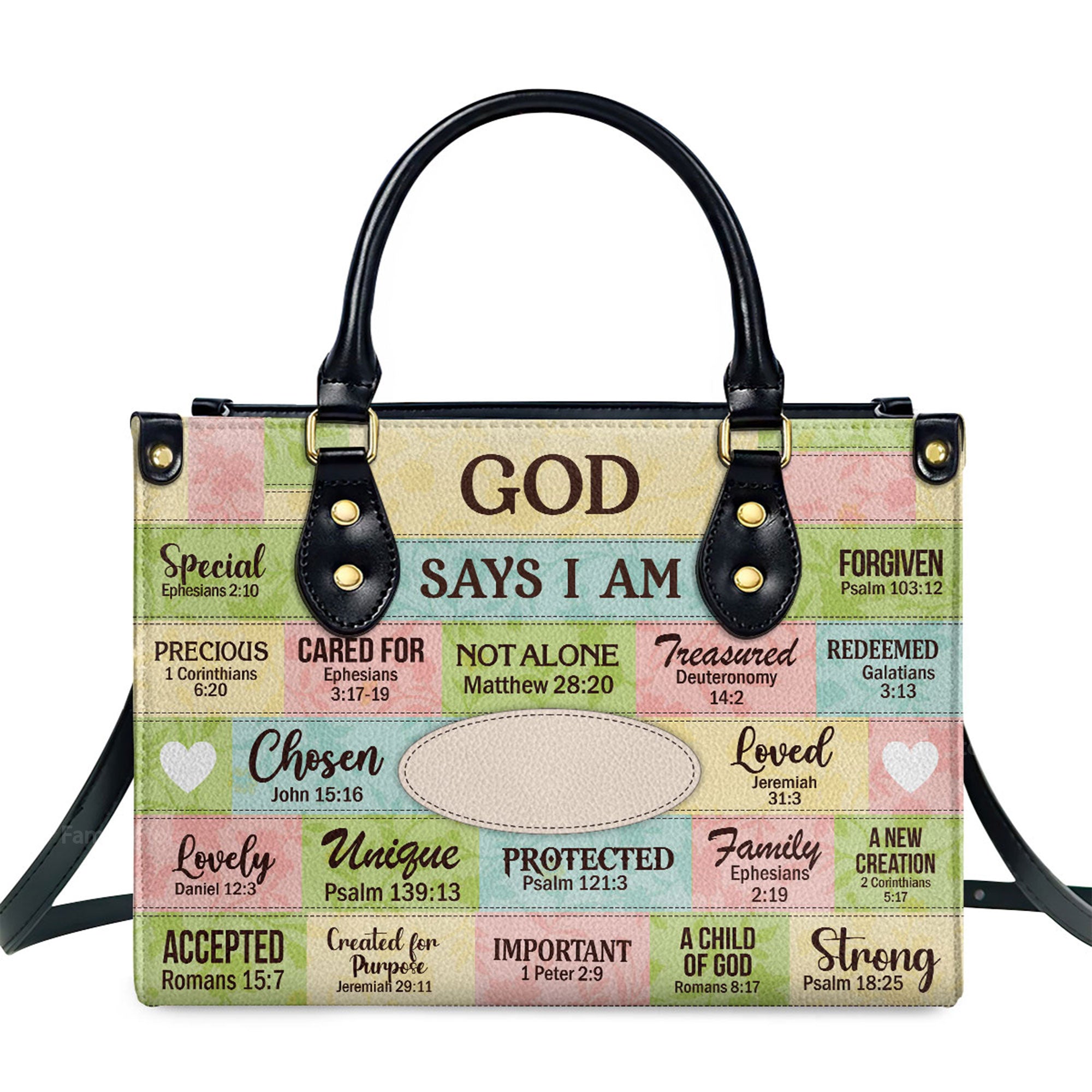 God Says You Are - Unique Personalized Leather Handbag - AT4080924