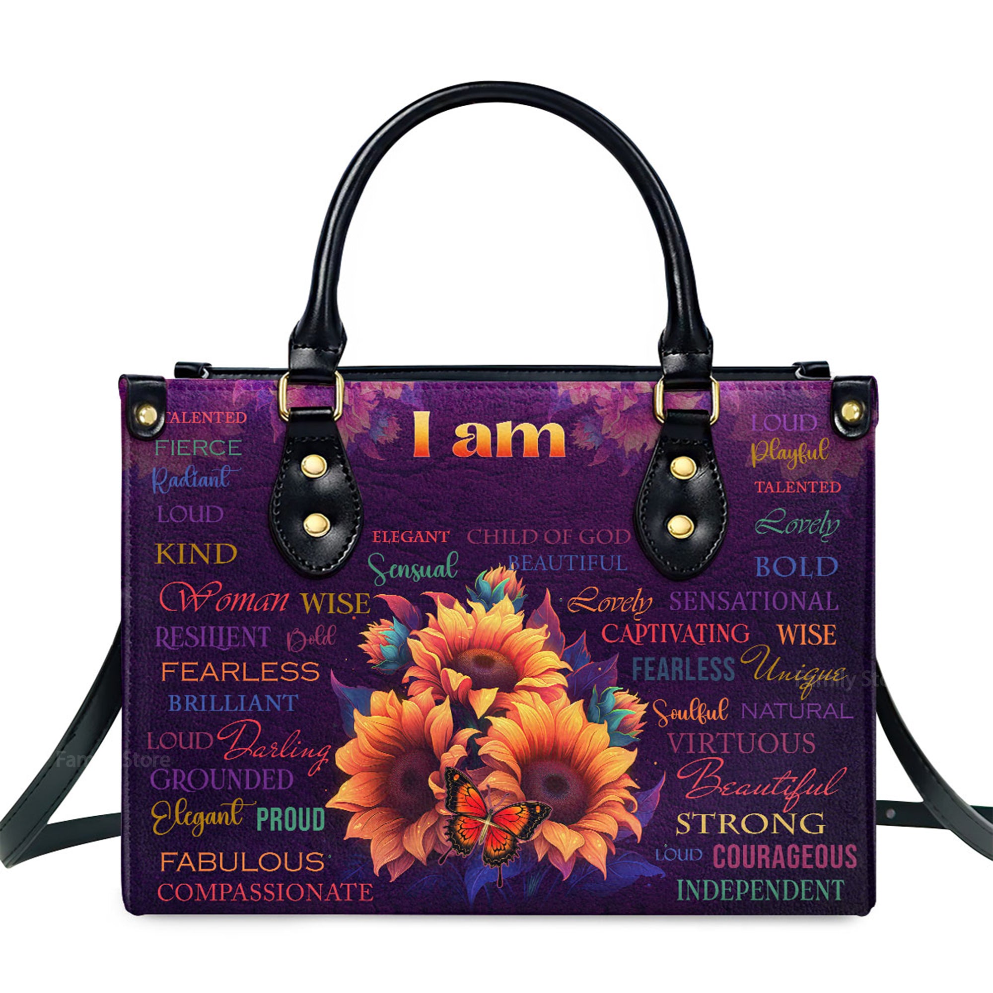 I Am Fearless - Thoughtful Gift For Christians - Personalized Leather Handbag With Handle - AT4080910