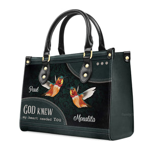 God Knew My Heart Needed You - Thoughtful Gift For Christians - Personalized Leather Handbag With Handle -AT4080749