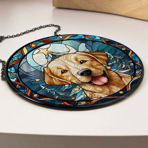 Forever By Our Side - Memorial Gift For Pet Lovers - Personalized Stained Glass Window Hanging Suncatcher - CLP07 NA94