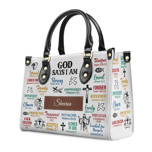 What God Says About You - Unique Personalized Leather Handbag - AT4080939