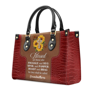 Blessed Are Those Who Spoil And Pamper - Thoughtful Gift For Christians - Personalized Leather Handbag With Handle - AT4081335