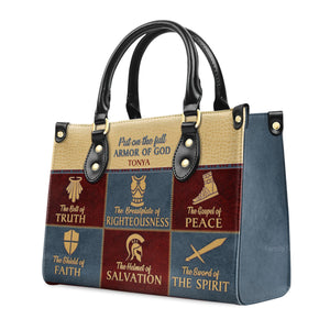 The Belt Of Truth - Thoughtful Gift For Christians - Personalized Leather Handbag With Handle - AT4080711