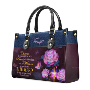 Proverbs 3130 - Beautiful Personalized Leather Handbag - AT4081312